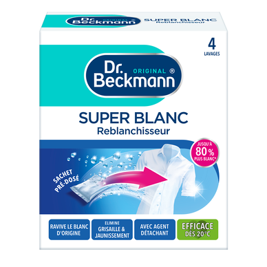 Reblanchisseur super blanc DR BERCKMANN, 4 sachets