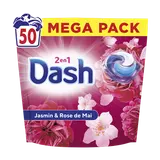 Lessive Pods 2in1 DASH Jasmin et Rose de Mai 50 lavages