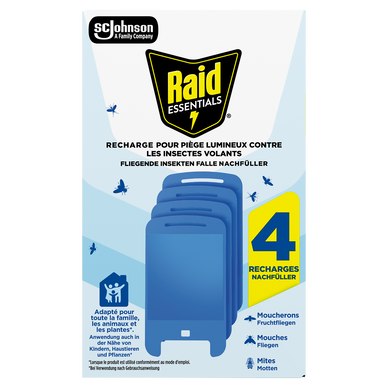 Recharges pièges lumineux RAID ESSENTIALS x4