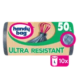 Sac poubelle poignée coulissante ultra résistant 80% plastique recycléHANDY BAG 50L x10