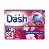 Lessive pods détergent 2in1 DASH jamsin et rose 38 doses