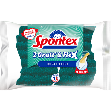 Eponges grattantes gratt&flex SPONTEX x2