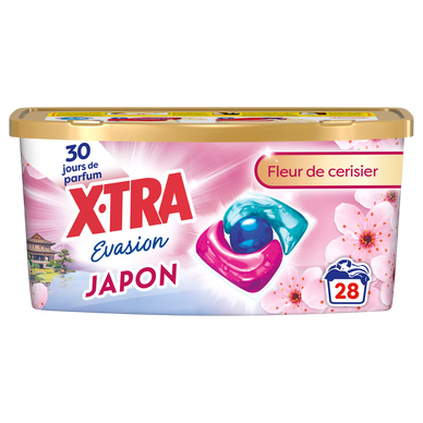 Lessive X-TRA triocaps évasion Japon x28