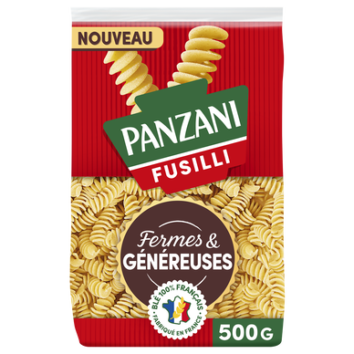 Pâtes FUSILLI Fermes et Généreuses blé Français PANZANI - 500g