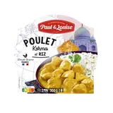 Plat cuisiné Poulet korma et son riz PAUL & LOUISE, barquette 300g