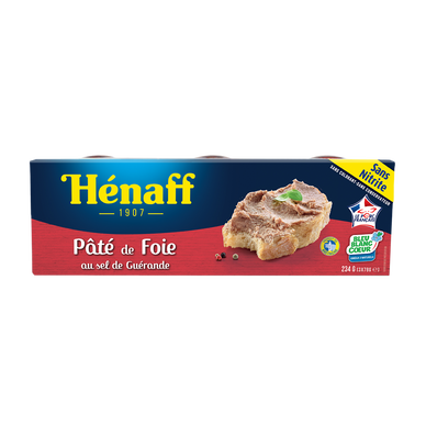 Pâté de foie HENAFF, 3 boîtes de 234g
