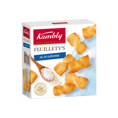 Snacks feuilletés beurre Feuillety's sel/Guérande KAMBLY 80g
