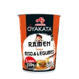 Nouilles Instantanées miso et légumes OYAKATA en cup 66G