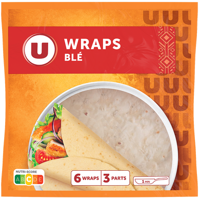 Wraps de blé souples x6 370g