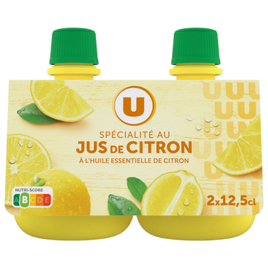Jus de citron jaune  2x12,5cl