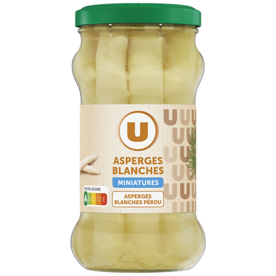 Asperges blanches miniatures  - Bocal de 110g net égoutté