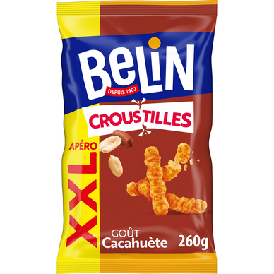 Croustilles cacahuètes Biscuits Salés Apéritifs BELIN, Format XXL 260g