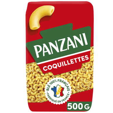Pâtes COQUILLETTES blé Français PANZANI - 500g