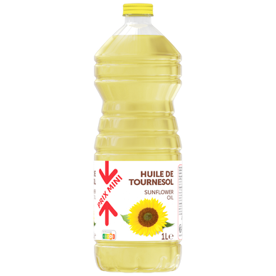 Huile de tournesol PRIX MINI - Bouteille 1L