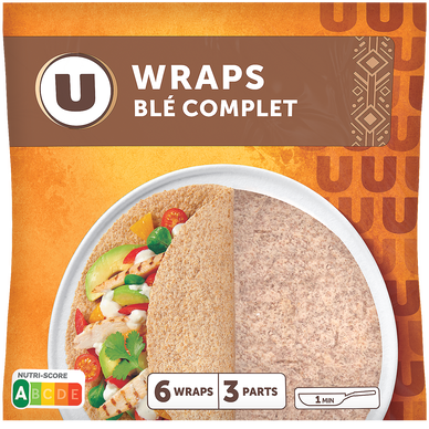 Wraps blé complet, x6 370G