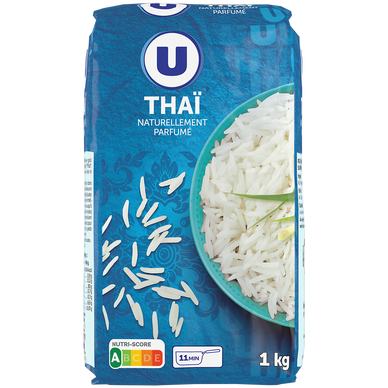 Riz long thaï  sachet carré en aluminium de 1kg