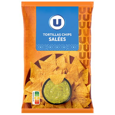 Tortillas chips goût salé  sachet de 300g