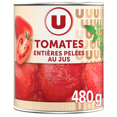 Tomates entières pelées au jus - Boîte 476g