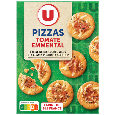 Biscuits apéritifs Crackers pizza tomate emmental paquet de 85g