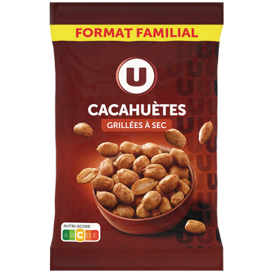 Cacahuètes grillées à sec  étui de 500g