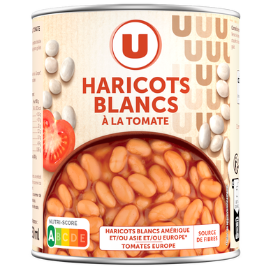 Haricots blancs tomate - Boîte 800g