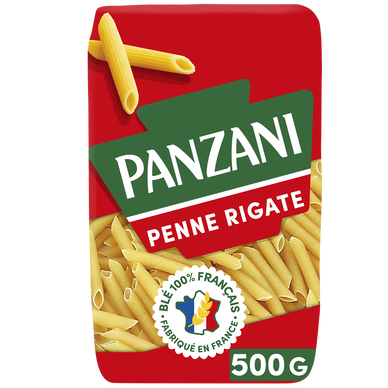 Pâtes PENNE RIGATE blé Français PANZANI - 500g