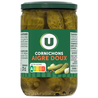 Cornichons aigres-doux  72cl, 360g