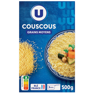 Graine couscous grains moyens  étui de 500g