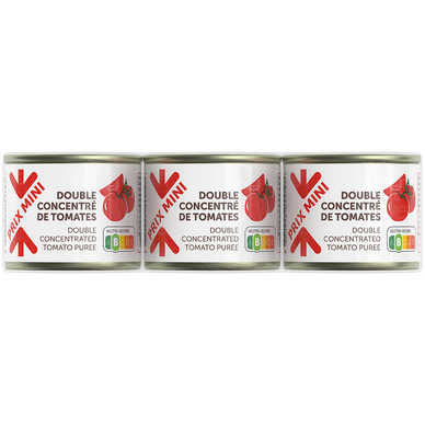 Double concentré de tomates 28% PRIX MINI - 3x70g