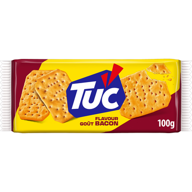 Biscuits apéritifs crackers goût bacon TUC - Paquet de 100g