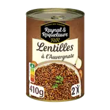 Lentilles cuisinées à l'Auvergnate RAYNAL & ROQUELAURE - boîte 410g