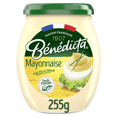 Mayonnaise nature BENEDICTA, bocal 255g