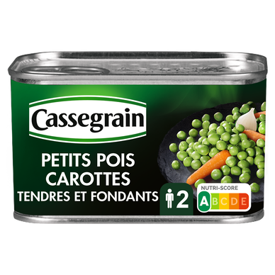 Petits pois carottes CASSEGRAIN - Boîte 265g