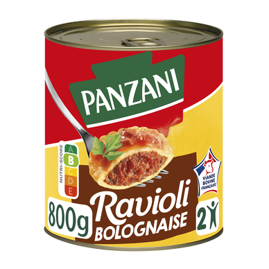 Raviolis à la sauce bolognaise PANZANI, boîte de 800g