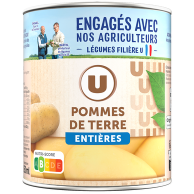 Pommes de terre entières - Boîte 530g