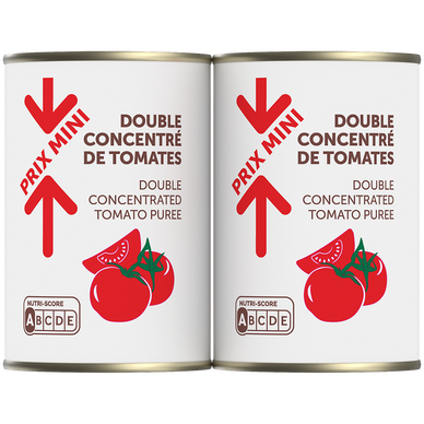 Double concentré de tomates 28% PRIX MINI 2x140g 280g