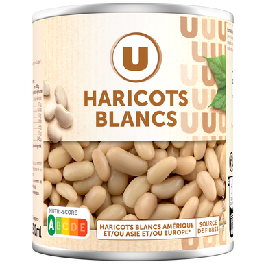 Haricots blancs préparés - Boîte 500g