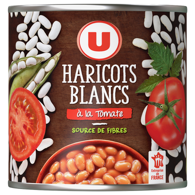 Haricots blancs tomate - Boîte 400g