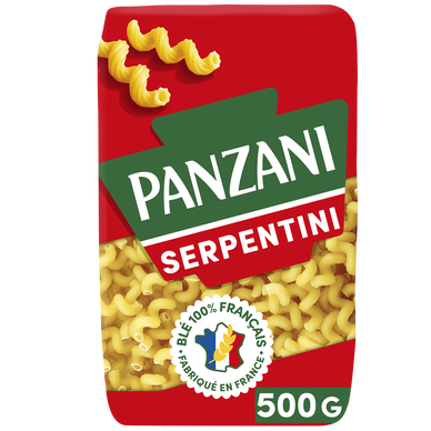 Pâtes SERPENTINI blé Français PANZANI - 500g
