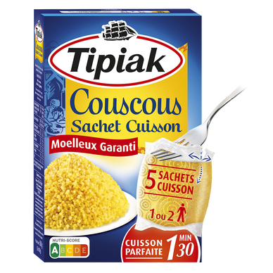 Couscous sachets cuisson 1min30 TIPIAK - 5x100g