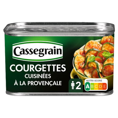 Courgettes cuisinées à la provençale CASSEGRAIN - Boîte 375g