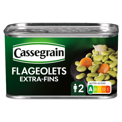 Flageolets verts extra fin CASSEGRAIN - Boîte 265g