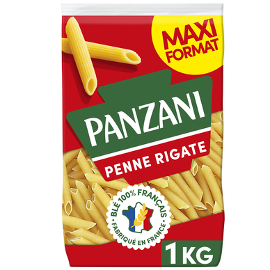 Pâtes PENNE RIGATE blé Français PANZANI - 1kg