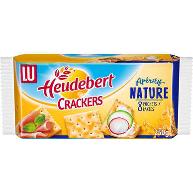Biscuits apéritifs crackers nature HEUDEBERT - Paquet de 250g