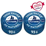Thon albacore nature démarche responsable PETIT NAVIRE, boite de 186gpoids net égoutté