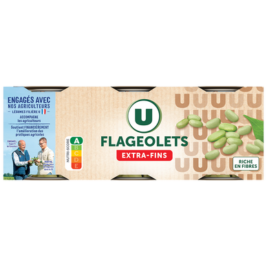 Flageolets extra-fins - 3 boîtes de 130g