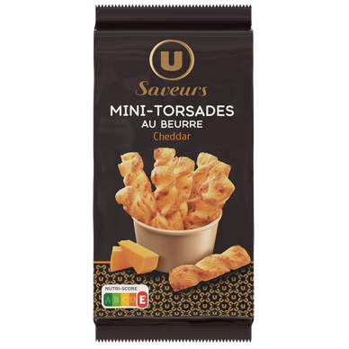 Minifeuilleté torsades beurre et fromage  paquet de 100g