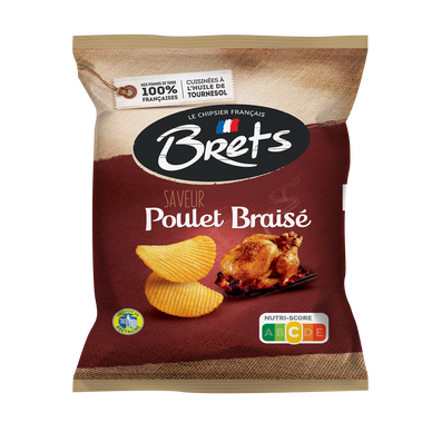 Chips saveur poulet braisé Easy BRETS, 6x25g