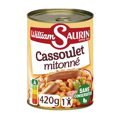 Cassoulet mitonné WILLIAM SAURIN, boîte de 420g