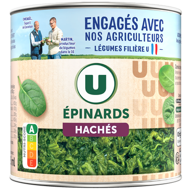 Epinards hachés - Boîte de 395g